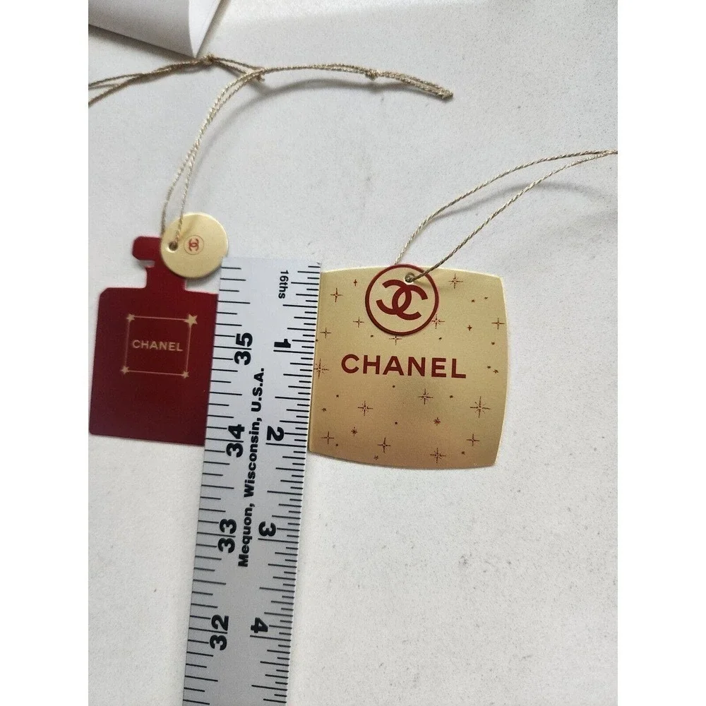 NIB Chanel Small Paper Logo Label Tags Set of 4